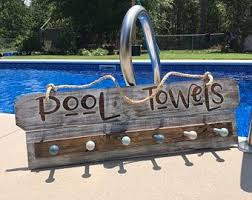 Beach Decor Beach Towel Rack Beach Towel Hooks Beach Towel Etsy Pool Towels Towel Rack Pool Pool Decor