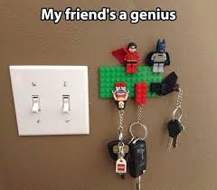 Lego Key Holders Diy Would Totally Work Here We All Have Legos On Our Keys Schlusselhalter Diy Kreativ Bastelei