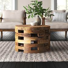 This is a really nice, hefty coffee table. Joss Main Celaya Solid Wood Drum Coffee Table Reviews Wayfair