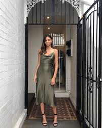 Coco Lola On Instagram Just Landed Bec And Bridge Vida Cowl Neck Midi Dress In Khaki Midi Dress Outfit Occasion Dresses Blue Graduation Dresses