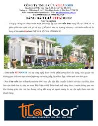 BẢNG GIÁ CỬA CUỐN TITADOOR 2021 - Cửa cuốn VN