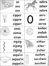 Things that start with z. Circle The Words That Start With Z Enchantedlearning Com