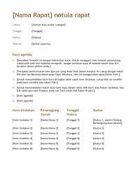 Color, font name, size and other characteristics. Notula Rapat Sederhana