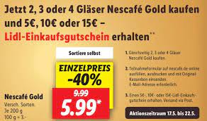 Keukenelektro 90 dagen bedenktijd gratis retour. Lidl Einkaufsgutschein Zu Nescafe Gold Geschenkt Discountfan De