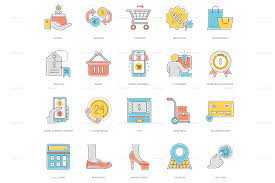 Online Shopping Icons Shop Icon Line Icon Custom Icons