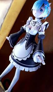 Paperized Crafts Re Zero Rem Paper Model Paper Models Anime Paper Anime Crafts