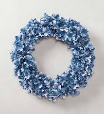 Our original artwork printed on polyester material designed for outdoor display provides unique designs that are as durable as they. Blue Hydrangea Wreath Plowhearth