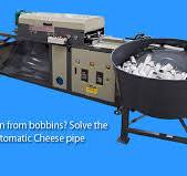 Remove Yarn from Bobbins with Cheese Pipe Cleaning Machine