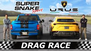 Every super snake sport receives new leather seat covers, and super snake sport embroidery. Lamborghini S Super Suv Races A Shelby F 150 Super Snake