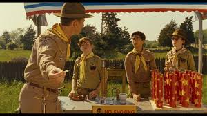 The last boy scout opens with a sequence of such sudden and unexpected violence that the audience is stunned into uneasy silence. In The Movie Moonrise Kingdom By Wes Anderson When Edward Norton Is Making A Check Of What The Scouts Are Doing He Pulls The Cigarette Away From One Of The Stalls Because