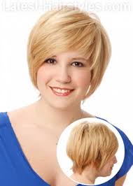 The post has best short hairstyles for fat faces and double chins womens. Short Haircuts For Chubby Faces