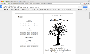How To Create A Show Program In Google Drive Book Template Google Docs Brochure Template