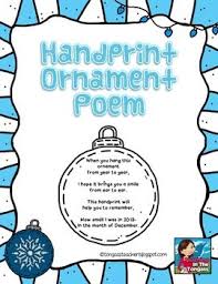 Teaching In The Tongass Preschool Christmas Christmas Poems Handprint Ornaments