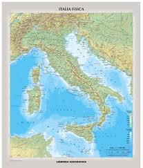 Lowest price in 30 days. Physical Italy Wall Map Italian Map