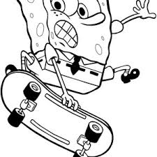 Spongebob playing with a bubble. Spongebob Acting As A Pirate Coloring Page Kids Play Color