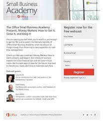 This Picture Shows How Microsoft Uses A Lead Gen Landing Page For Its Small Business Academy To Inc Landing Page Inspiration Landing Page Landing Page Examples