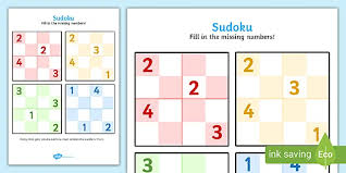 As a logic puzzle, sudoku is also an excellent brain game. Sudoku Sheets For Children Primary Resources Ks1