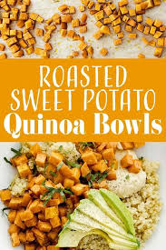 Roasted Sweet Potato Quinoa Bowls Recipe Simplyrecipes Com Recipe Sweet Potato Vegetarian Quinoa Bowl Recipe Sweet Potato Curry