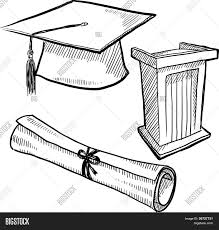 Imagenes de graduacion para dibujar. Vector Y Foto Dibujo De Objetos Prueba Gratis Bigstock