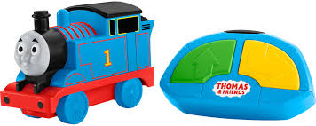 Fisher-Price My First Thomas & Friends R/C Thomas, battery-powered  remote-controlled train engine with character phrases for toddlers, GPV86 :  ...