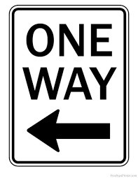 Black And White Arrow Road Sign Meaning Printable One Way Left Arrow Sign Construction Signs Printable One Way Street Sign Street Signs