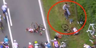 Mom Of The Year Saves Kid From Tour De France Riders Crashing Them