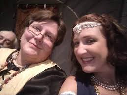 What do you see in the photo with the glasses?