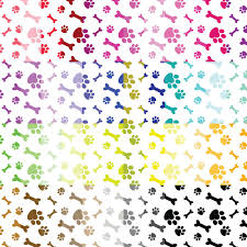 Paws And Bones Digital Paper Colorful Puppy Paws Paper Dog Bones Paper Digital Paw Pattern Paper Scrapbook Paper Wall Paper Phone Paper Dogs Pattern Paper