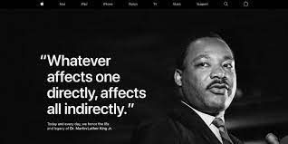 Jan 12, 2017 · martin luther king jr. Apple Once More Dedicates Homepage To Celebrating Martin Luther King Jr Day 9to5mac