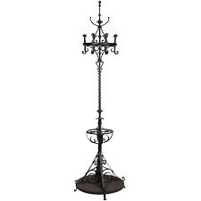 Wrought Iron Coat Rack Wrought Iron Coat Tree With Umbrella Stand At 1stdibs Vintage Coat Rack Coat Rack Hooks Entryway