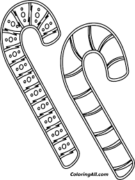 100% free christmas coloring pages. Parallel Two Candy Canes Coloring Page Coloringall