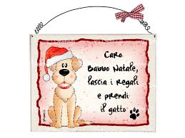 Contact natale immagini on messenger. Targhetta Cane Caro Babbo Natale Dettagli Articoli Da Regalo Giocattoli In Legno Artigianato Italiano