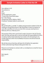 Letter templates you may need and other maybe, you want to reach out an individual abroad to attend your business or companies function, he or she would need an invitation letter to pass through immigration. Invitation Letter To Visit The Uk Bank Of Information