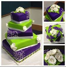 Purple And Green Wedding Cakes Wedding And Bridal Inspiration Green Wedding Cake Purple And Green Wedding Purple Cakes