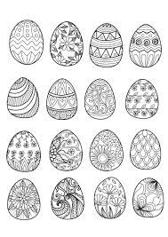Les pétales des fleurs sont oranges et les pétales sont orange. 16 Oeufs De Paques Coloriage De Paques Oeufs De Paques Lapins Cloches Coloriages Pour Enfants