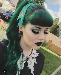 Women Haircuts Medium Shoulder Length Green Hair Hair Styles Hair Beauty
