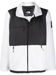 Black And White North Face Jacket The North Face Denali Panelled Fleece And Shell Jacket In White Modesens White North Face Jacket North Face Fleece Jacket The North Face