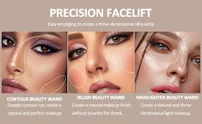 ausurme Contour Highlighter Blush Beauty Wand,Matte Liquid Blush Beauty  Wall Highlighter Bronzer Stick,Silky Cream Blush Highlighter Contour  Stick,Blush Wand with Cushion Applicator #1 : Amazon.co.uk: Beauty