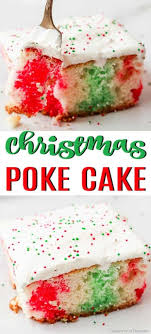 Christmas Jello Poke Cake Recipe Christmas Rainbow Cake Recipe In 2020 Poke Cake Recipes Jello Cake Recipes Christmas Cake Recipes