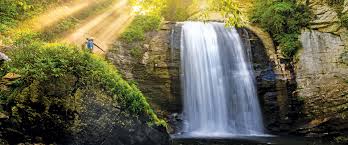 On an interesting side note, the unique name comes from a rock near the waterfall which resembles a mirror (or looking glass) in the winter as water freezes and reflects the sun. In The Land Of Waterfalls Our State