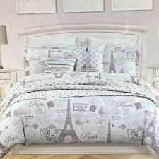 This bold and colorful design is full of floral medallions and exciting repeat patterns the isabella bedding set comes to life with bursts of bright pink, coral and teal on a crisp white ground. 8pc Nicole Miller Paris Set Eiffel Tower Twin Comforter Sham Pillow Sheets Heart Ebay Paris Themed Bedroom Paris Bedding Comforter Sets