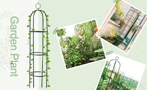 If you have a small yard, trellises are also a great way to train your plants to grow vertically and save space. Amazon Com Tower Obelisk Garden Trellis 6 3 Feet Tall Plant Support For Climbing Vines And Flowers Stands Black Green Lightweight Plant Tower Garden Outdoor