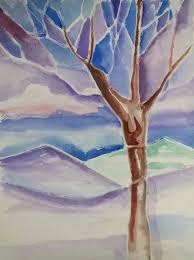 Stained Glass Affect Using White Glue And Watercolor On Watercolor Paper Art Painting Watercolor Paper