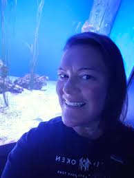 My daughter at the Kentucky aquarium.