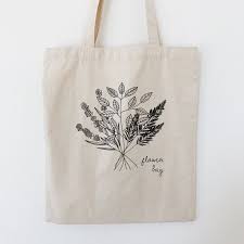 Flower Bouquet Tote Bag Png Digital Print File Minimal Floral Illustration Botanical Design Instant Download Canvas Bag Design Tote Bag Painted Canvas Bags