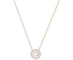 necklace white rose gold plating