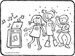 Dit is een kleurplaat zo groot als je beden daar hebben we gekke. Children S Disco Colouring Page Drawing Picture 01k Coloring Pages For Girls Beautiful Birthday Cards Coloring Pages