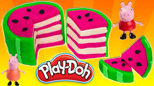 мультфильм свинка пеппа смотреть онлайн бесплатно все серии подряд Play Doh Watermelon Cake Make Cream Melon Cakes For Peppa Pig Funn Melon Cake Peppa Pig Funny How To Make Cake