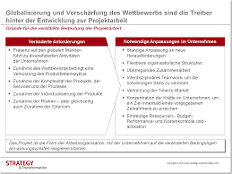 Globalisierung Und Verscharfung Des Wettbewerbs Sind Die Treiber Hinter Der Entwicklung Zur Projektarbeit Projektmanagement Projektarbeit Projekte