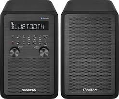 Amazon Com Sangean Wr 50p Fm Rbds Am Bluetooth Wood Cabinet Table Top Stereo Digital Receiver System Home Audio Theat Radio Alarm Clock Wood Cabinets Radio